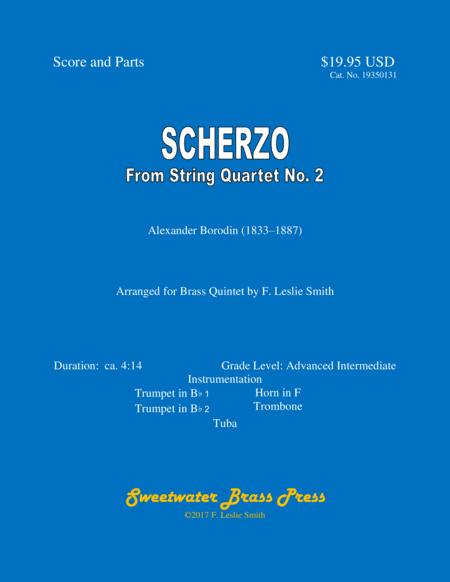 Scherzo from Quartet No. 2 ("Baubles, Bangles and Beads") (arr. F. Leslie Smith)