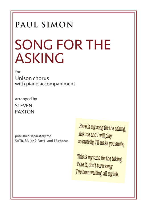 Song For The Asking (arr. Steven Paxton)