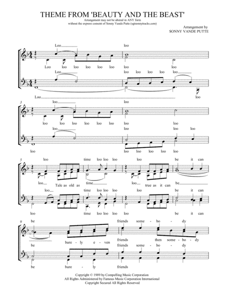 Theme From "beauty And The Beast" (arr. Sonny Vande Putte)