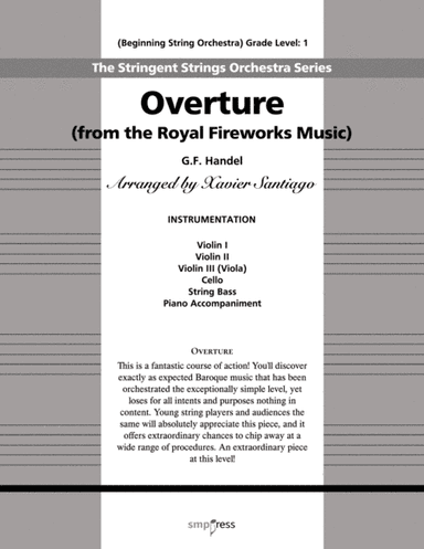 Overture (from Royal Fireworks Music) (arr. Xavier Santiago)