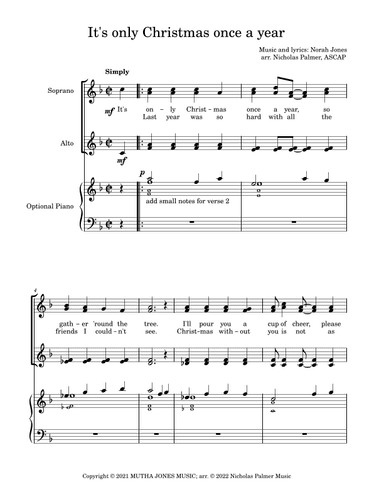 It's Only Christmas Once A Year (arr. Nicholas Palmer)
