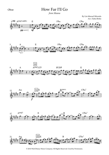 How Far I'll Go (arr. Fabio Britto)