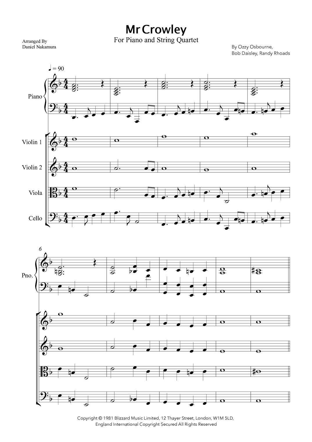 Mr. Crowley (arr. Daniel Nakamura)