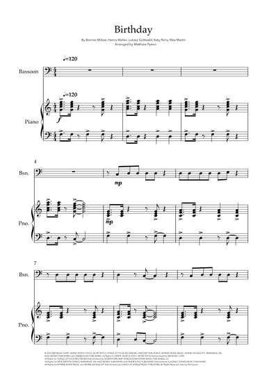 Birthday (arr. Matthew pyeon)