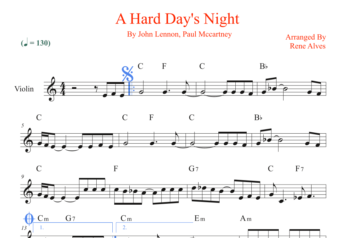 A Hard Day's Night (arr. Rene Alves)