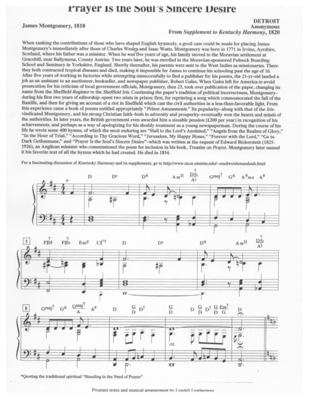 Prayer Is the Soul’s Sincere Desire (arr. Lyndell Leatherman)