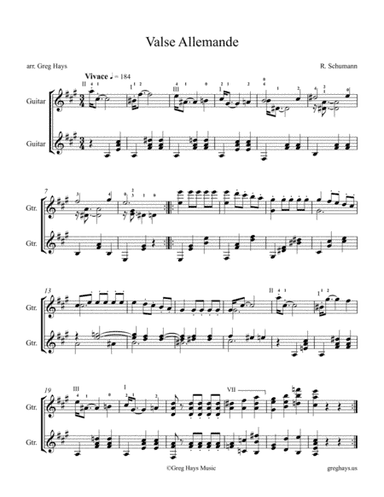 Carnaval, Op.9, No:16, Valse allemande (arr. Greg Hays)