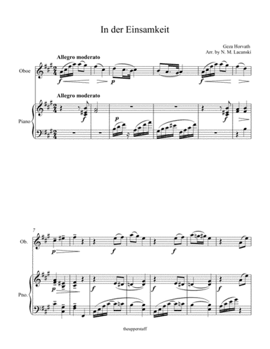 In der Einsamkeit (arr. Nick Lacanski)