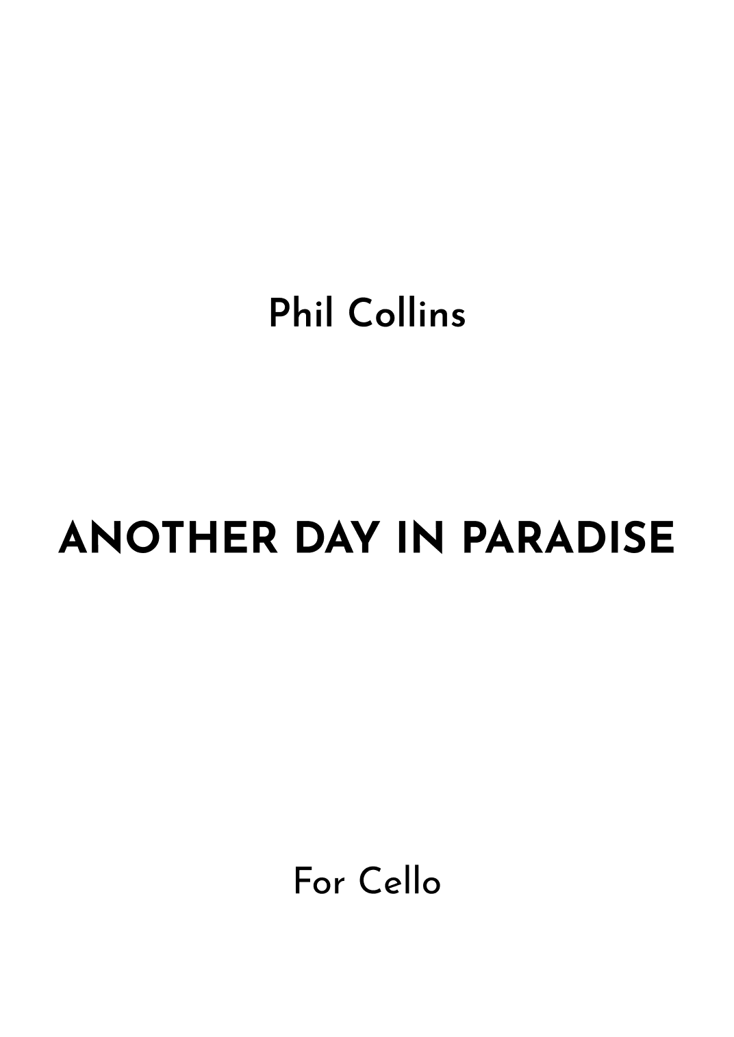 Another Day In Paradise (arr. Jireh J.)