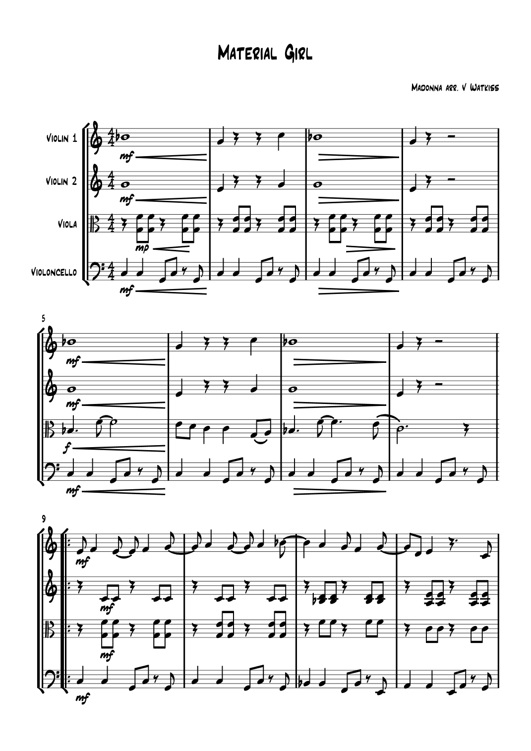 Material Girl (arr. Verena Watkiss)