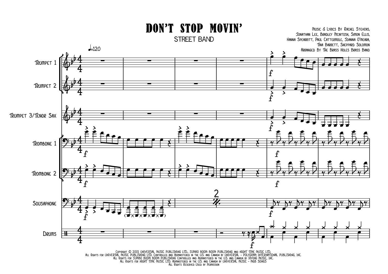 Don't Stop Movin' (arr. The Brass Holes Brass Band)