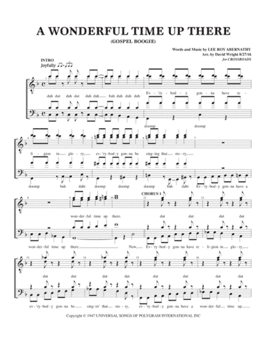 A Wonderful Time Up There (everybody's Gonna Have A Wonderful Time Up There) (arr. David Wright)