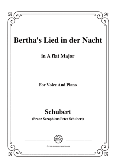 Schubert-Bertha's Lied in der Nacht(Bertha's Night Song),D.653,in A flat Major,for Voice&Piano (arr. MSM)