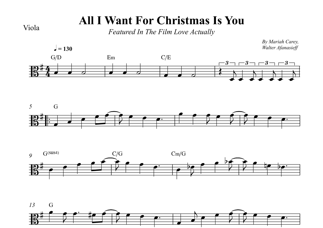 All I Want For Christmas Is You (arr. Wesley S. SIlva)