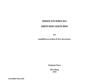 Diffused Gestures for Accordion & Live Electronics