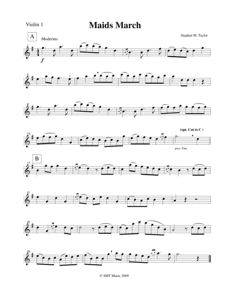 Maids March in the style of Purcell - with trumpet Obligado