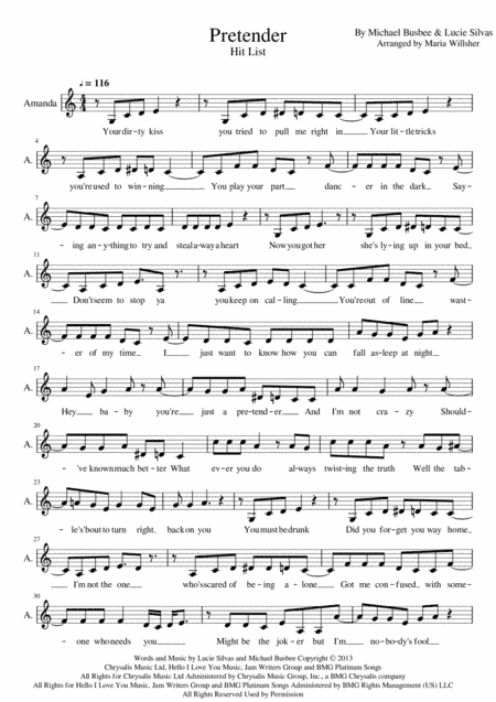 Pretender (arr. Maria Willsher)