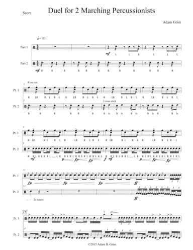 Duel for 2 Marching Percussionists