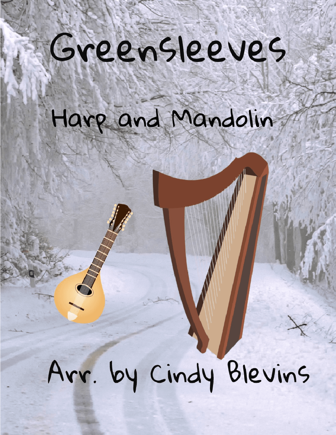 Greensleeves, for harp and mandolin (arr. Cindy Blevins)