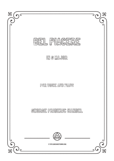 Handel-Bel piacere in G Major,for Voice and Piano (arr. MSM)