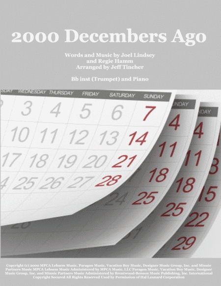 2000 Decembers Ago (arr. Jeff Tincher)