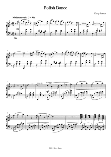 "POLISH DANCE" (Chopinesque Waltz) Piano Solo