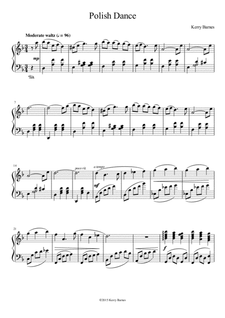 "POLISH DANCE" (Chopinesque Waltz) Piano Solo