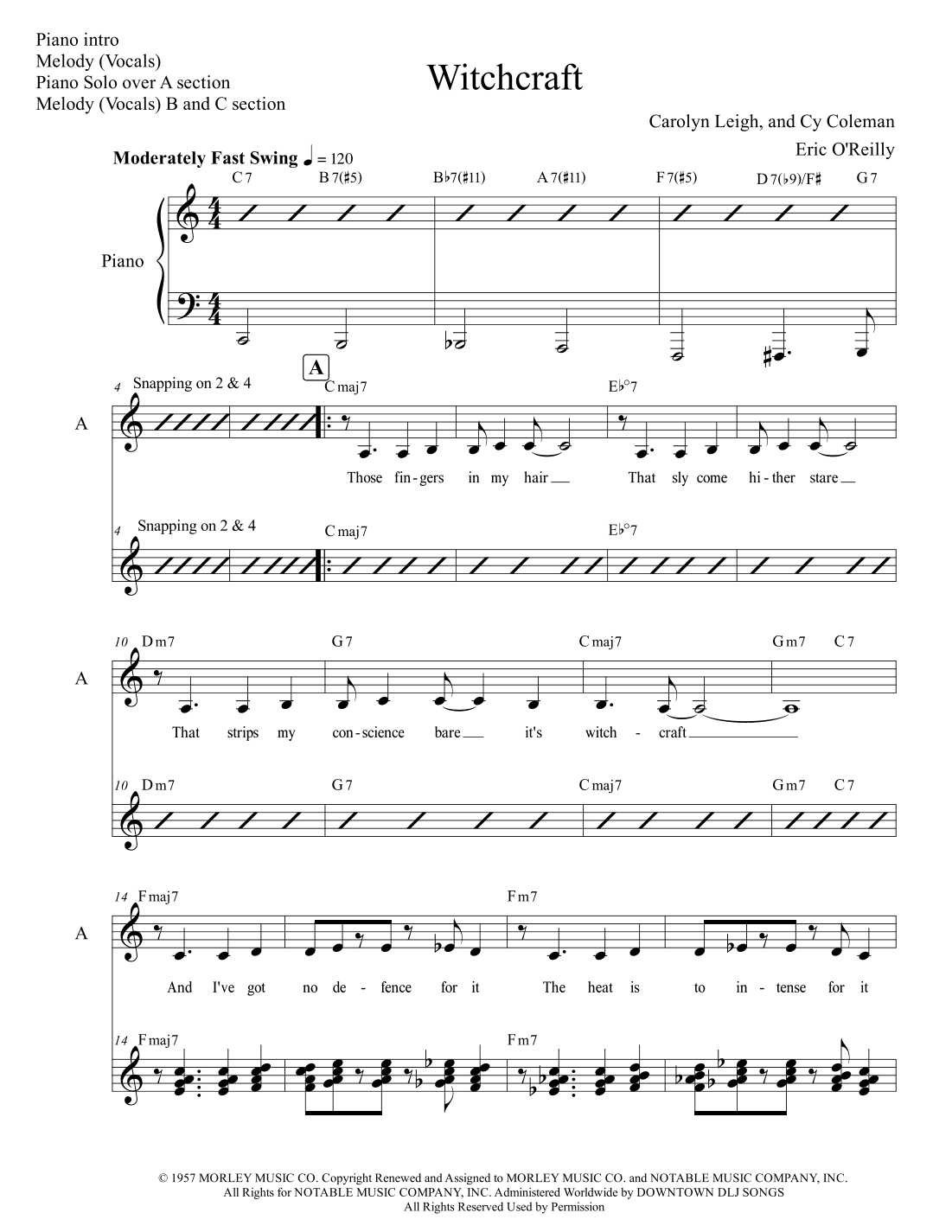Witchcraft (arr. Eric O'Reilly)