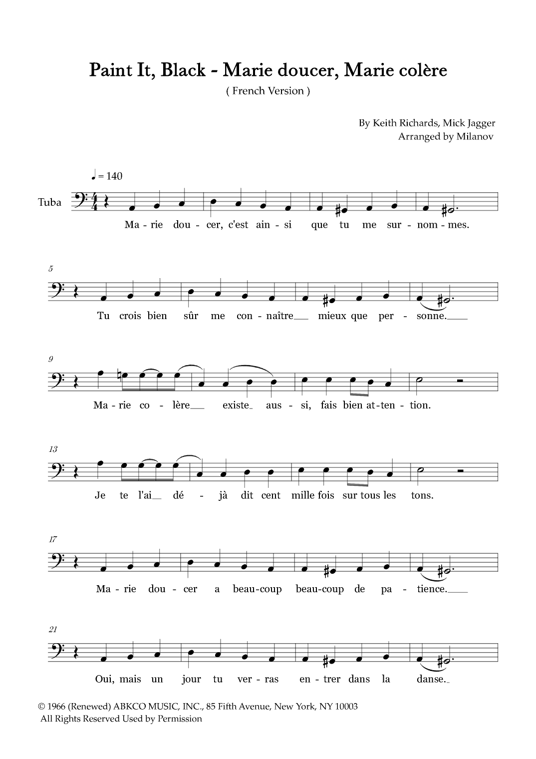 Paint It, Black (arr. Milanov)