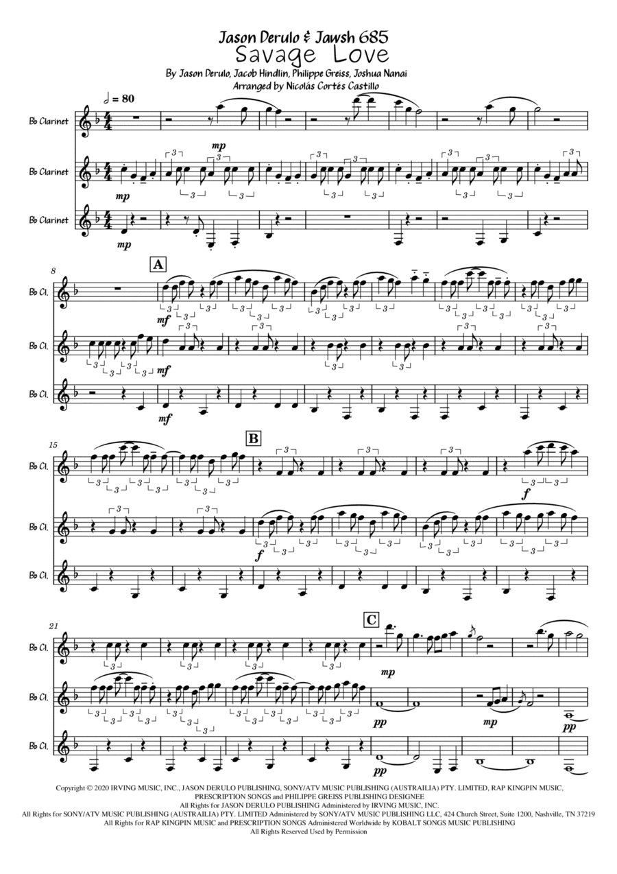 Savage Love (arr. Nicolás Cortés Castillo)