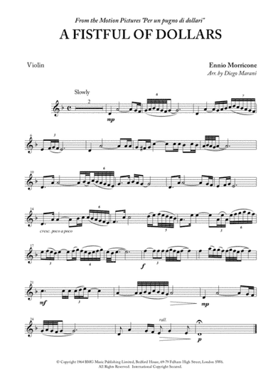A Fistful Of Dollars (arr. Diego Marani)