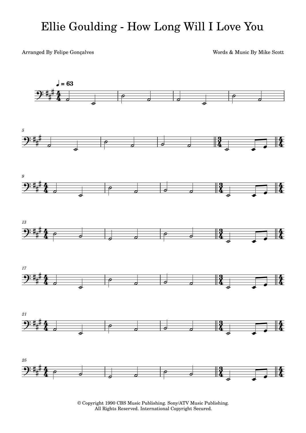 How Long Will I Love You (arr. Felipe Gonçalves)