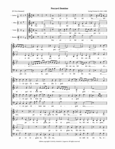 Peccavi Domine (Prenner) (arr. Aristotle A. Esguerra)