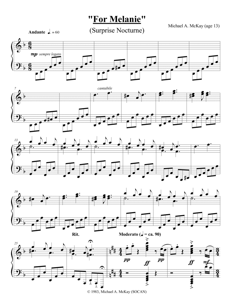 For Melanie (Surprise Nocturne)