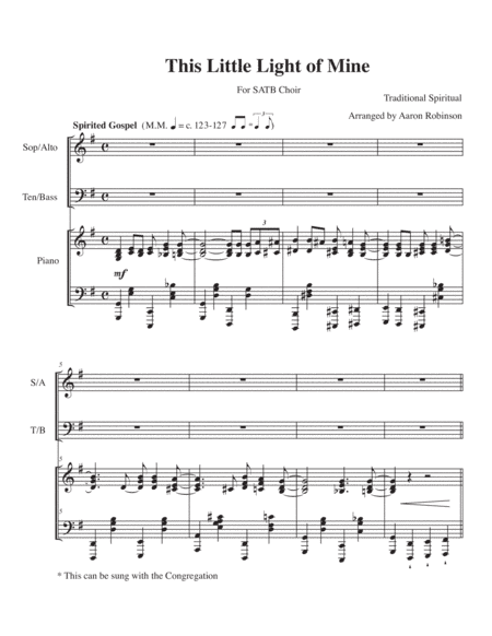 This Little Light of Mine (arr. Aaron Robinson)