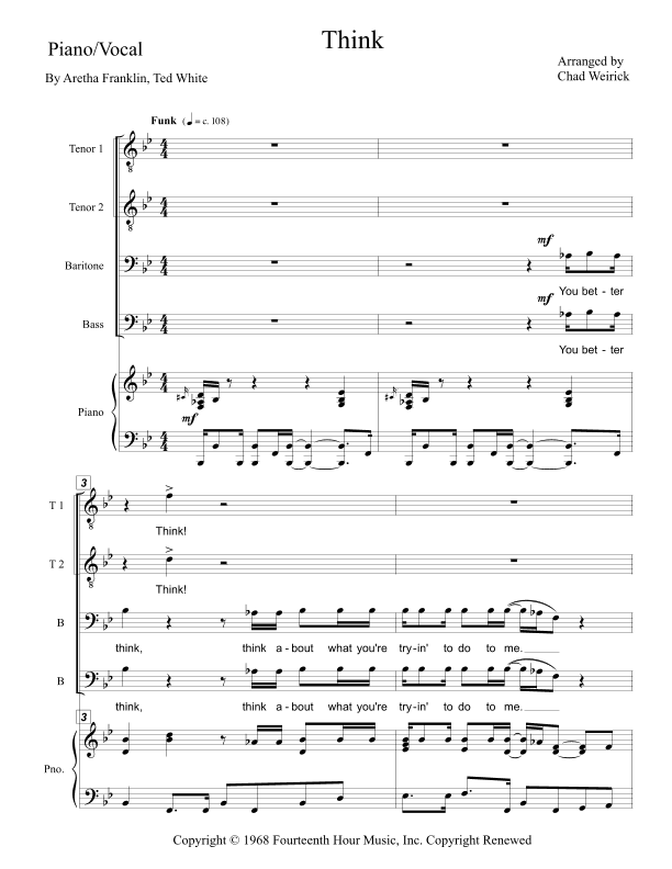 Think (arr. Chad Weirick)