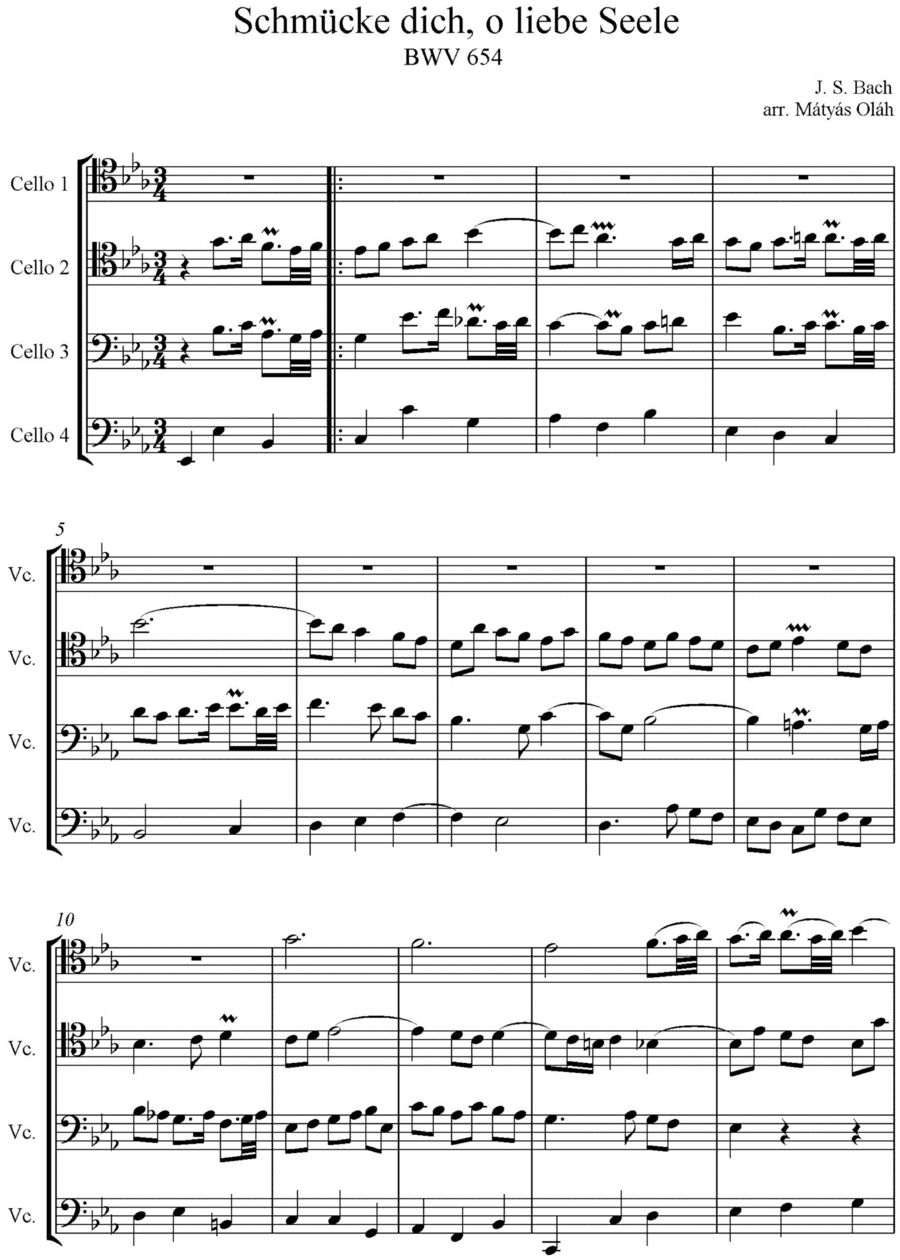 Schmücke dich, o liebe Seele BWV 654 (arr. Matyas Olah)