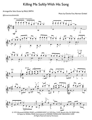 Killing Me Softly With His Song (arr. Paul Smith)
