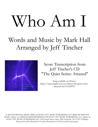 Who Am I (arr. Jeff Tincher)