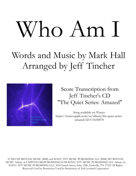 Who Am I (arr. Jeff Tincher)