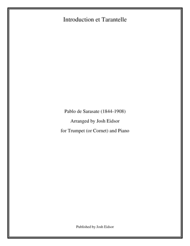 Introduction et Tarantelle (Sarasate) (arr. Josh Eidsor)