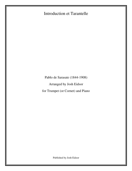 Introduction et Tarantelle (Sarasate) (arr. Josh Eidsor)