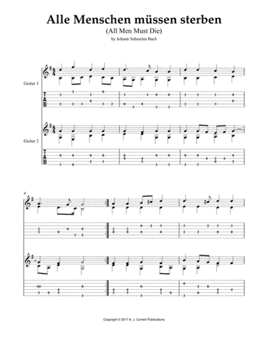 Alle Menschen müssen sterben (All Men Must Die) (arr. Mark Phillips)