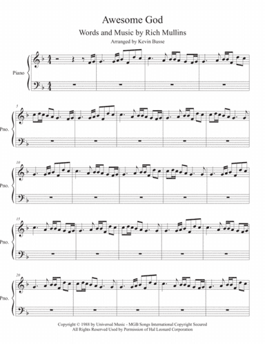 Awesome God (arr. Kevin Busse)
