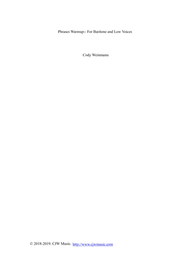 "Phrases" for Baritone Voice