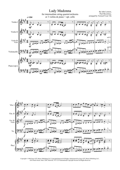 Lady Madonna (arr. Tormod Tvete Vik)