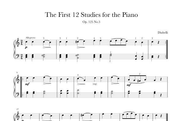 Allegretto in C Op. 125 no. 3 (arr. T Ling)