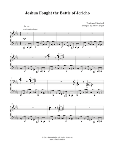 Joshua Fought the Battle of Jericho (arr. Raluca Bojor)