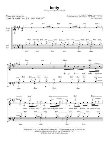 Betty (arr. Greg Mallett)