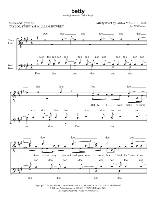 Betty (arr. Greg Mallett)